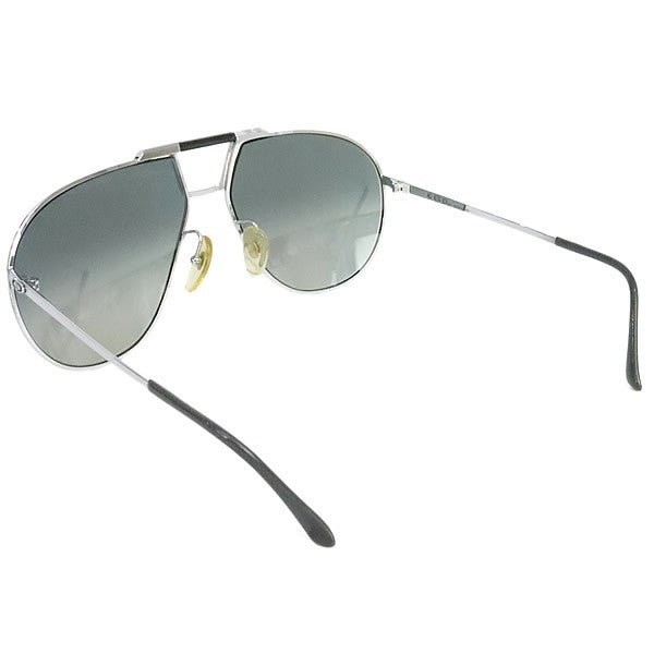 Christian Dior Teardrop Metal Silver Black Sunglasses Size 63□16