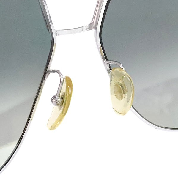 Christian Dior Teardrop Metal Silver Black Sunglasses Size 63□16