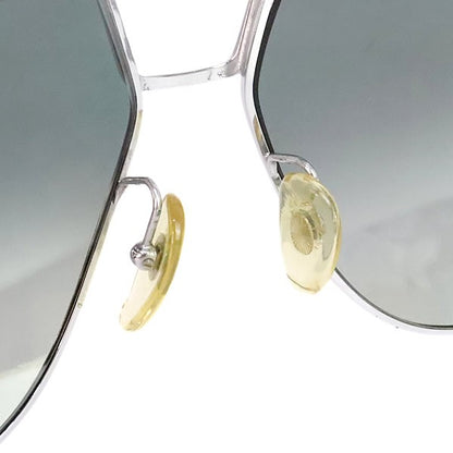 Christian Dior Teardrop Metal Silver Black Sunglasses Size 63□16