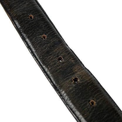 CHROME HEARTS 3PC Roller Leather Belt Black Size 30