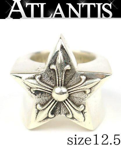 CHROME HEARTS Large Star Ring Silver SV925 Size JP 12.5