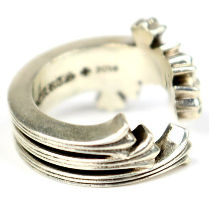 CHROME HEARTS 3CH Cross Ring Silver 925 Size JP 19