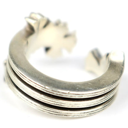 CHROME HEARTS 3CH Cross Ring Silver 925 Size JP 19
