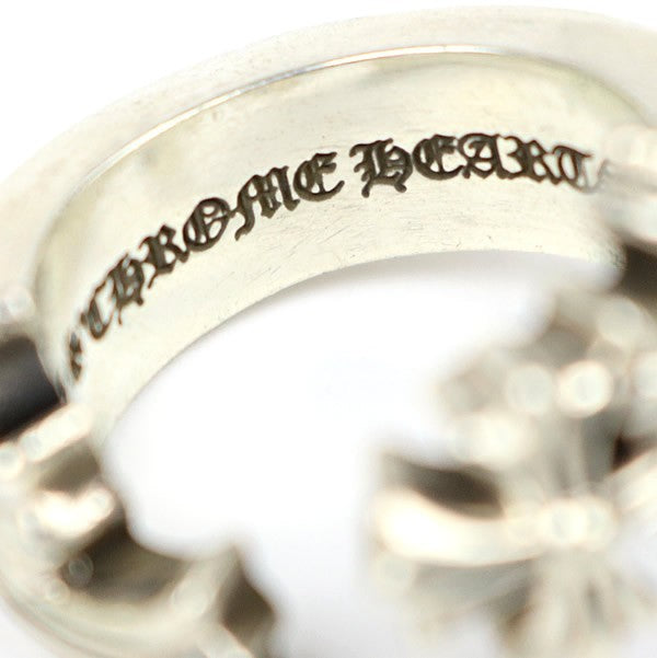 CHROME HEARTS 3CH Cross Ring Silver 925 Size JP 19
