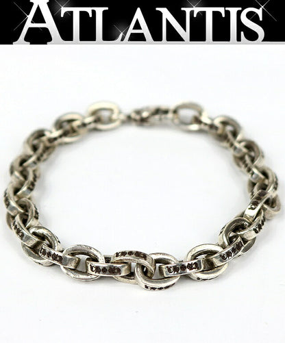 CHROME HEARTS Large Paper Chain 8 Inch Bracelet Silver 925