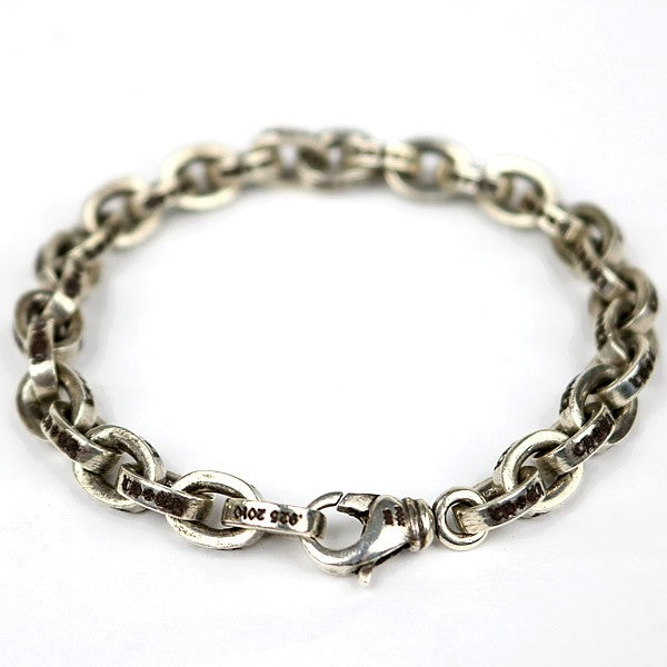 CHROME HEARTS Large Paper Chain 8 Inch Bracelet Silver 925