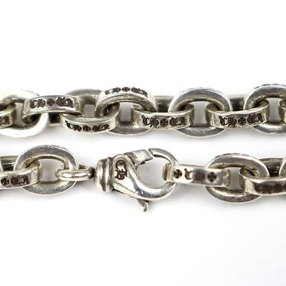 CHROME HEARTS Large Paper Chain 8 Inch Bracelet Silver 925
