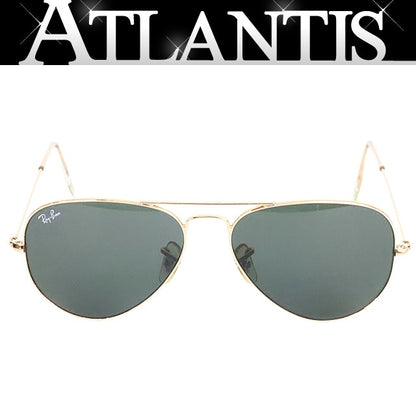 RayBan Gold Black Teardrop Sunglasses RB3025 Size 55□14