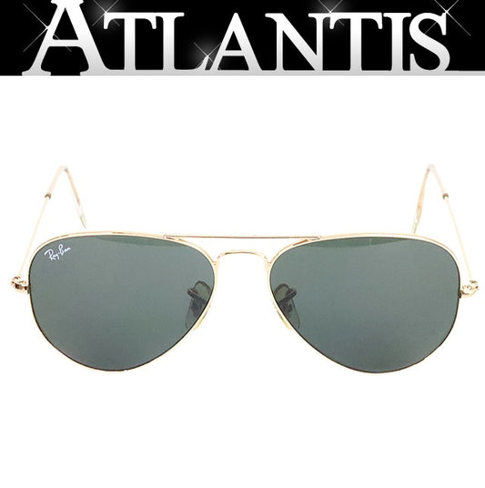 RayBan Gold Black Teardrop Sunglasses RB3025 Size 55□14