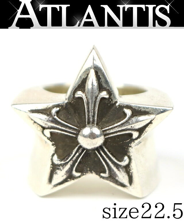 CHROME HEARTS Large Star Ring Silver SV925 Size JP 22.5