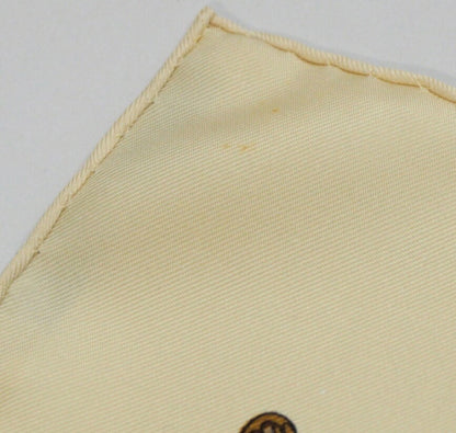 HERMES Carre 90 Musee Silk Scarf Beige