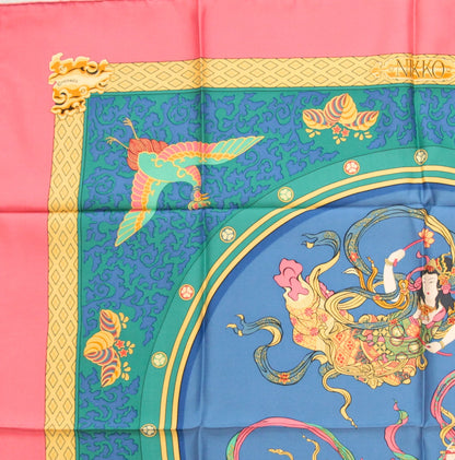 HERMES Carre 90 Nikko Toshogu Scarf Multi