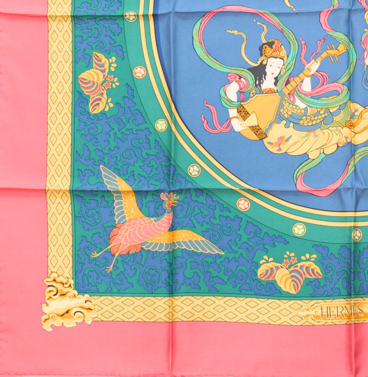 HERMES Carre 90 Nikko Toshogu Scarf Multi
