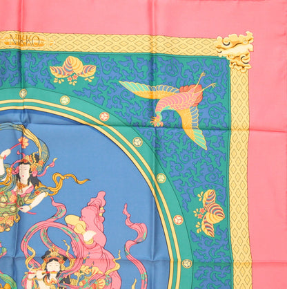HERMES Carre 90 Nikko Toshogu Scarf Multi