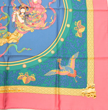 HERMES Carre 90 Nikko Toshogu Scarf Multi