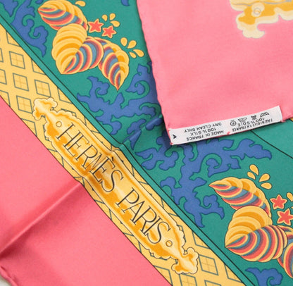 HERMES Carre 90 Nikko Toshogu Scarf Multi