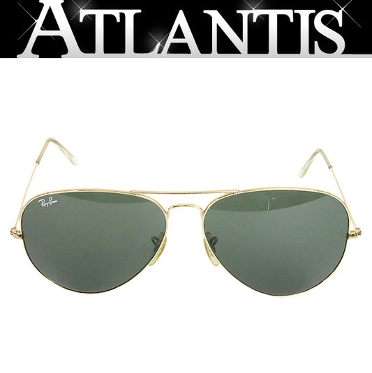 RayBan Gold Black Teardrop Sunglasses Size 62□14