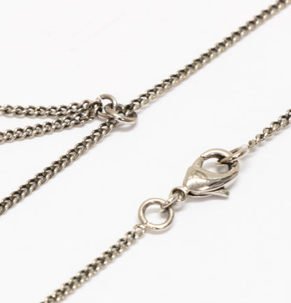CHANEL Sparkling Coco Mark Necklace Silver