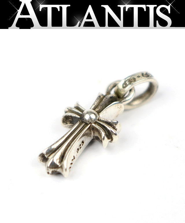 CHROME HEARTS Baby Fat Cross SV925 Pendant Charm Silver