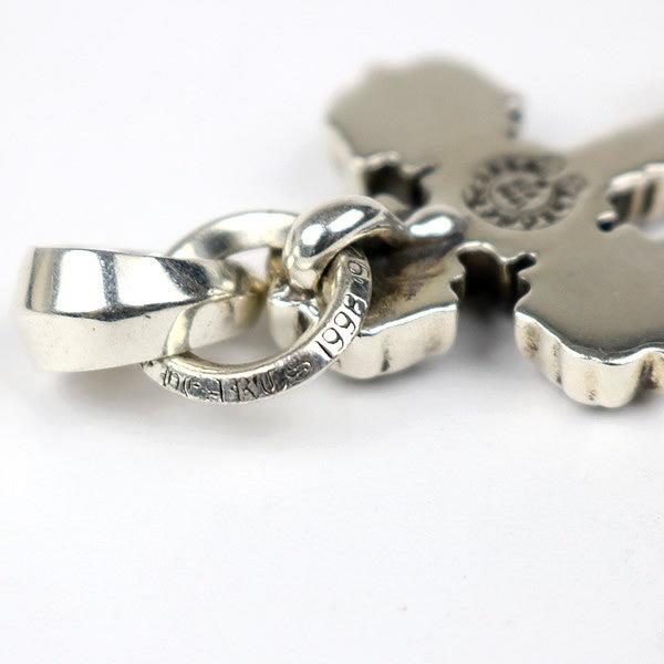CHROME HEARTS XS Filigree Cross With Bale Charm Silver