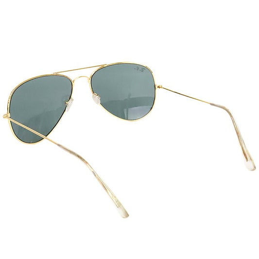 RayBan Gold Black Metal Teardrop Sunglasses