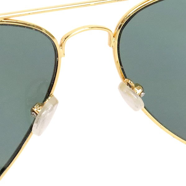 RayBan Gold Black Metal Teardrop Sunglasses