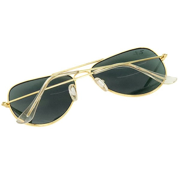 RayBan Gold Black Metal Teardrop Sunglasses