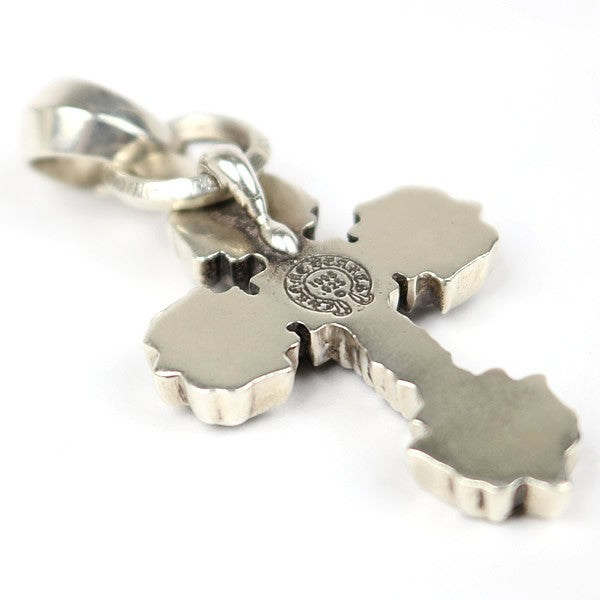 CHROME HEARTS XS Filigree Cross Bail Pendant Charm Silver