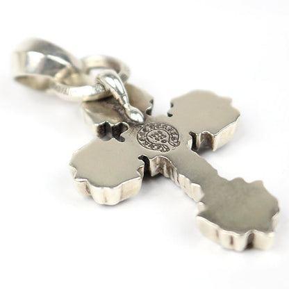 CHROME HEARTS XS Filigree Cross Bail Pendant Charm Silver