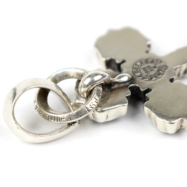 CHROME HEARTS XS Filigree Cross Bail Pendant Charm Silver