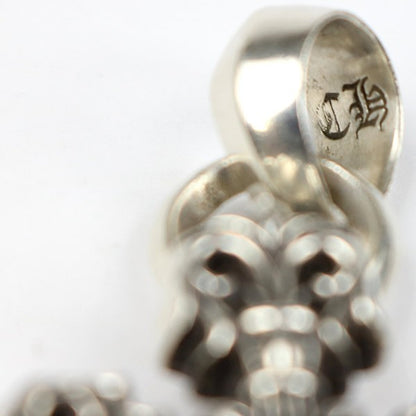 CHROME HEARTS XS Filigree Cross Bail Pendant Charm Silver