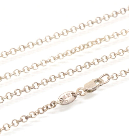 CHROME HEARTS 20 Inch Roll Chain Silver Necklace
