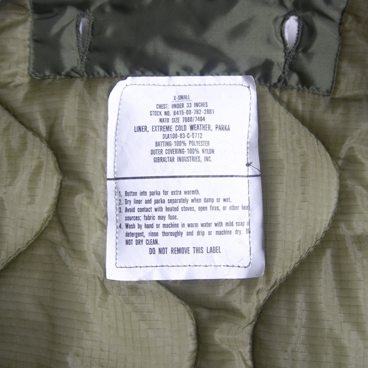 US ARMY 80s M-65 Fishtail Parka Full Set Size XS