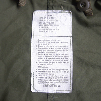 US ARMY 80s M-65 Fishtail Parka Mods Coat Size XS