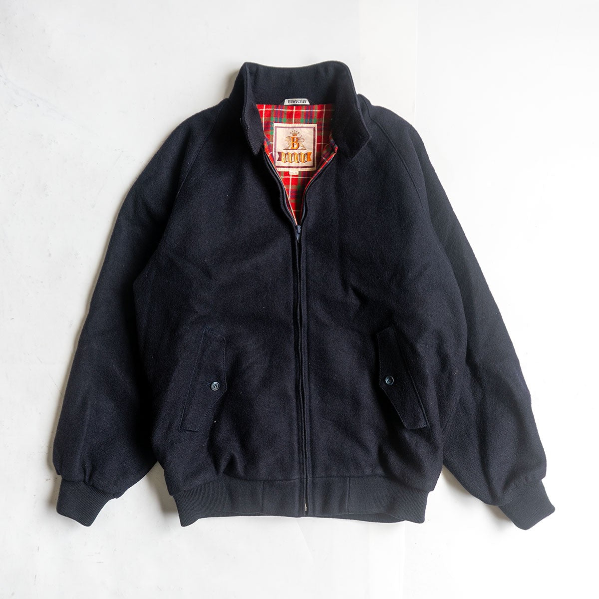 BARACUTA Wool G9 Swingtop Harrington Jacket Navy Size S
