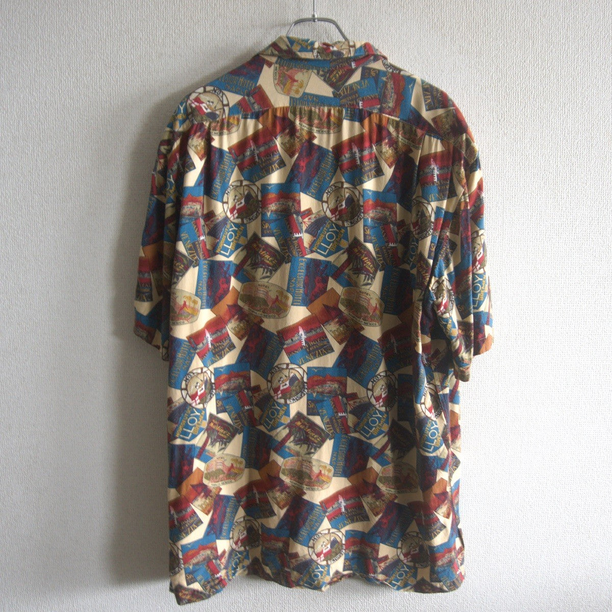 POLO RALPH LAUREN Rayon Open Collar Pattern Shirt Size L