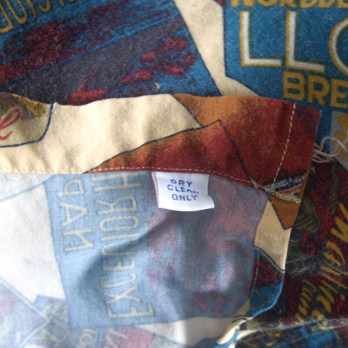 POLO RALPH LAUREN Rayon Open Collar Pattern Shirt Size L