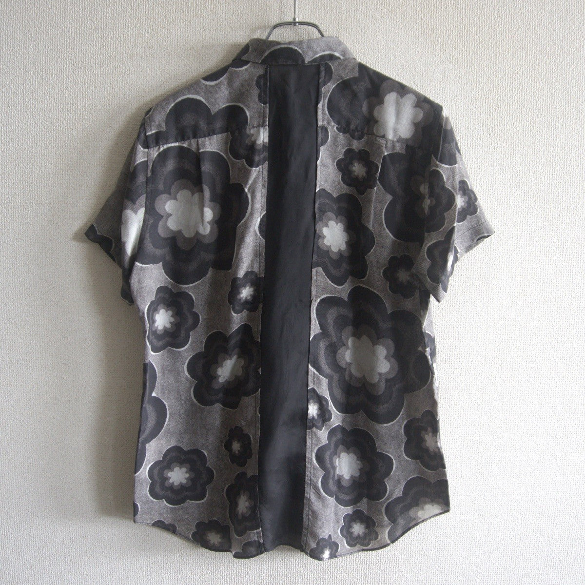 BLACK COMME des GARCONS Rayon Floral Print SS Shirt Size L