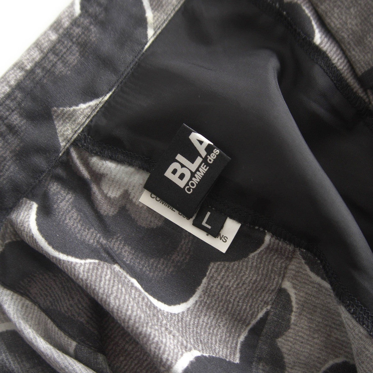 BLACK COMME des GARCONS Rayon Floral Print SS Shirt Size L