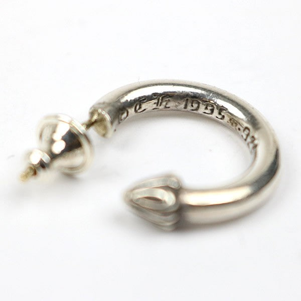 CHROME HEARTS Plain Hoop Earrings Silver