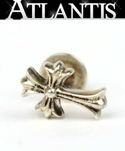 CHROME HEARTS Silver 925 2 FAT CH Cross Stud Earring