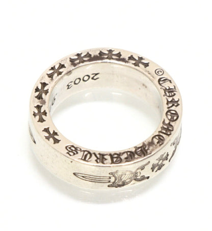 CHROME HEARTS Silver 925 Dagger Plus Spacer Ring Size JP 8