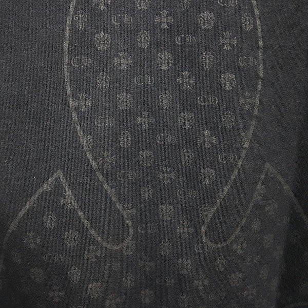 CHROME HEARTS Old Flare Knee SV925 Hoodie Black Size XL