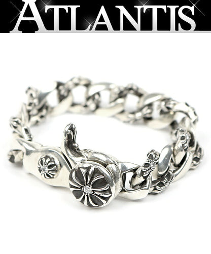 CHROME HEARTS Fancy After-Diamond Clip Bracelet Silver