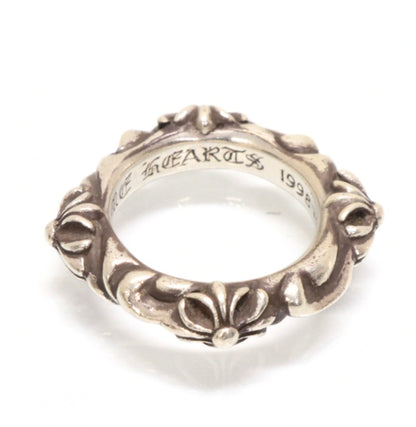 CHROME HEARTS Silver 925 SBT Band Ring Size JP 6