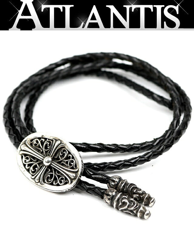CHROME HEARTS Tiny Classic Leather Bolo Tie SV925 Necklace