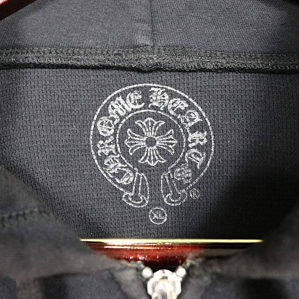 CHROME HEARTS Thermal Lined Old English Hoodie Black Size XL