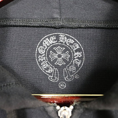 CHROME HEARTS Thermal Lined Old English Hoodie Black Size XL