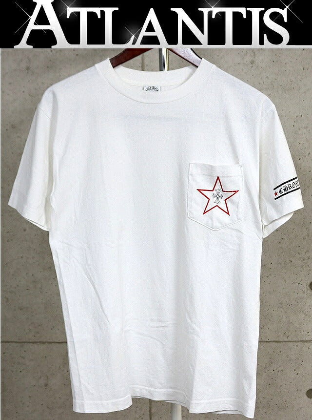 CHROME HEARTS Old Star Print T-Shirt White Size M