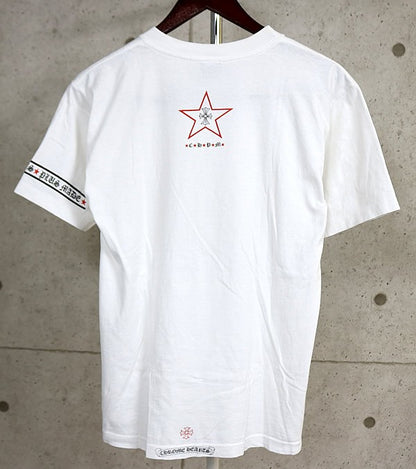 CHROME HEARTS Old Star Print T-Shirt White Size M